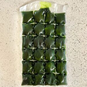 frozen wheatgrass juice cubes