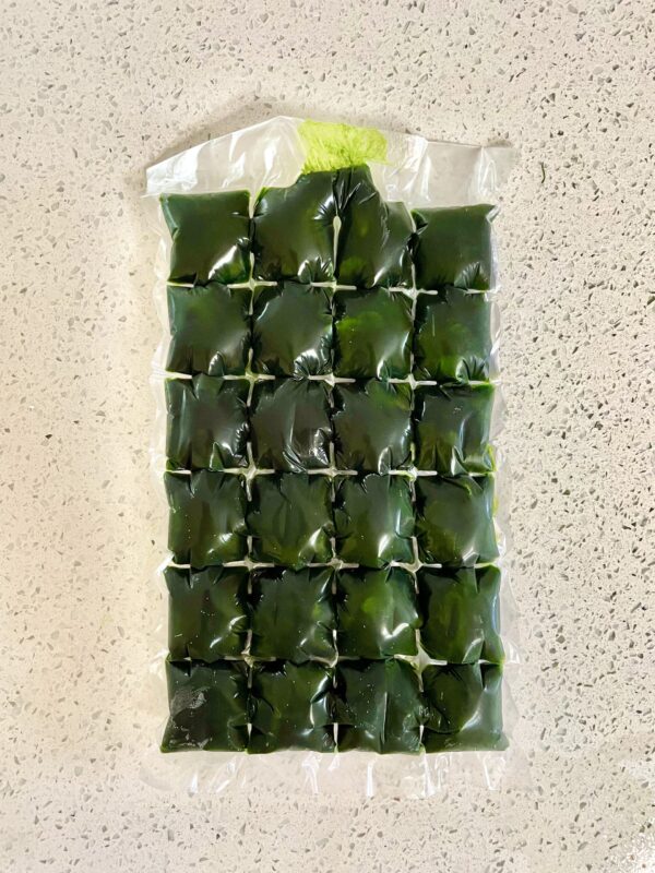 frozen wheatgrass juice cubes